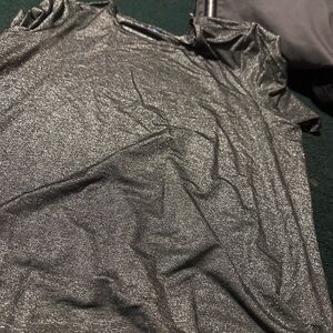 Old Navy Women's Shimmering Silver Blouse